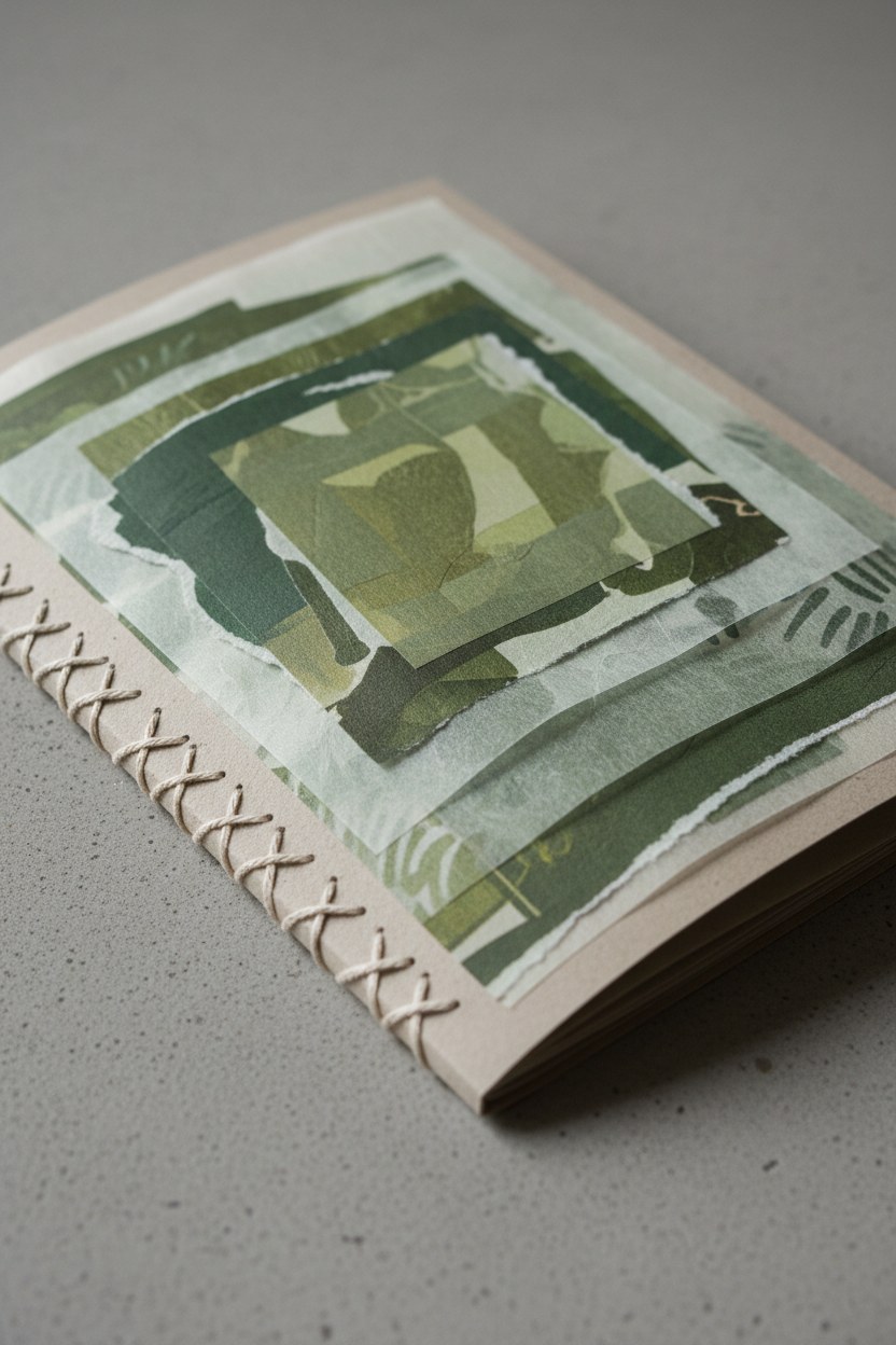 Katman zine 09. sayı yeşil kolaj